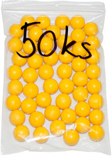 Balení 50ks gumových kuliček .68" žlutá